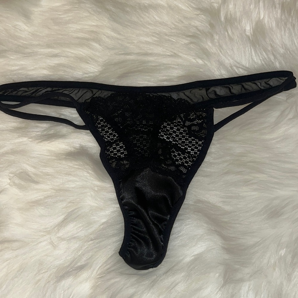 Vintage Lace and Mesh-Net Thong
